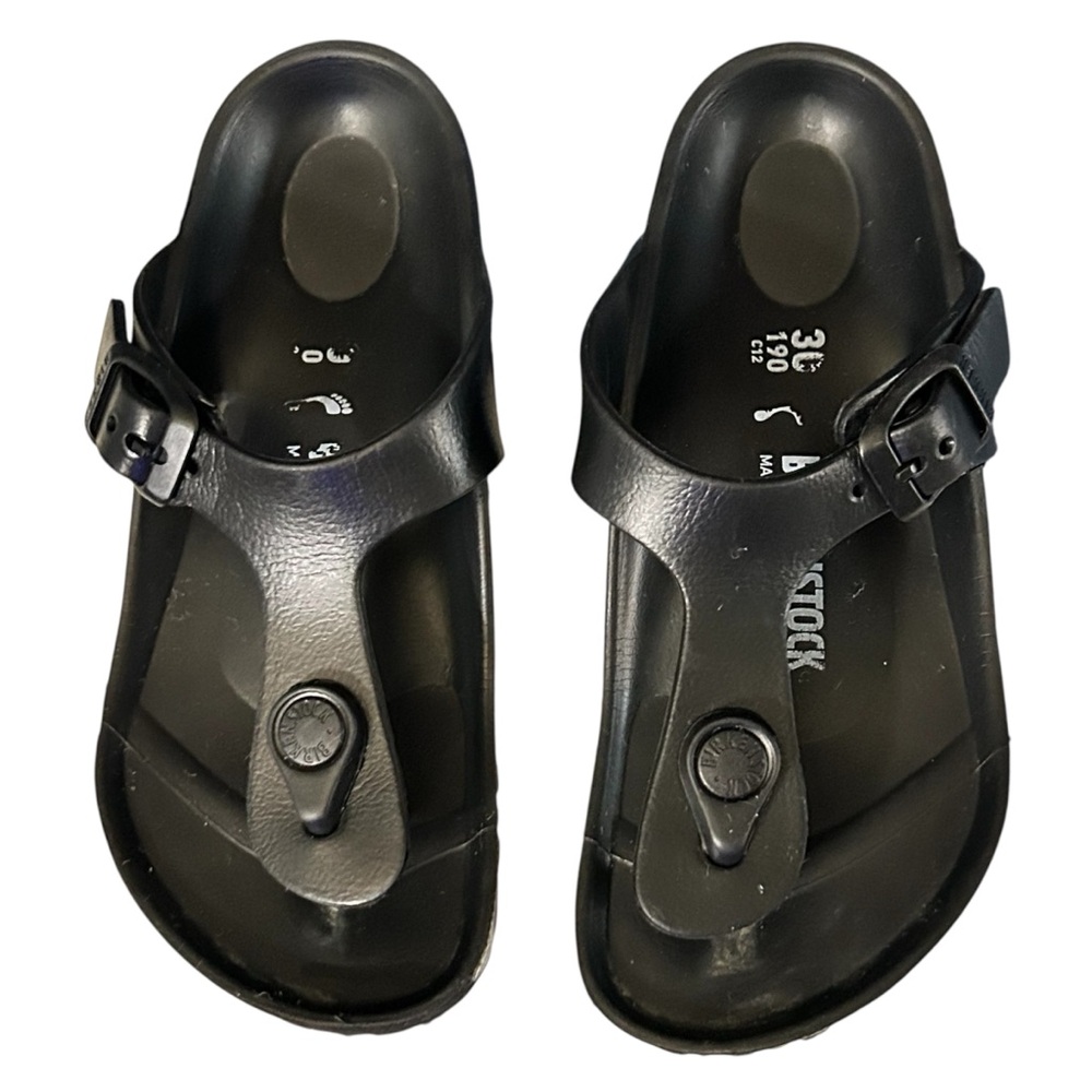 Birkenstock Kids Black Gizeh Eva Sandals